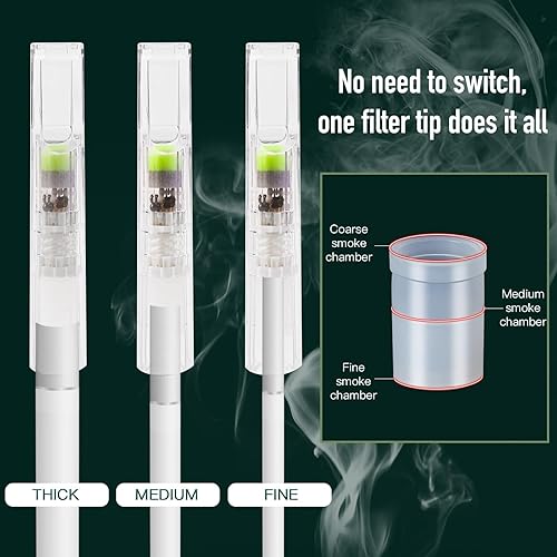 Miniatura 3 de Filtro desechable de alquitrán de alquitrán de 25 capas en espiral de doble núcleo, filtrado grueso, mediano y fino, 3 en 1, punta dura con