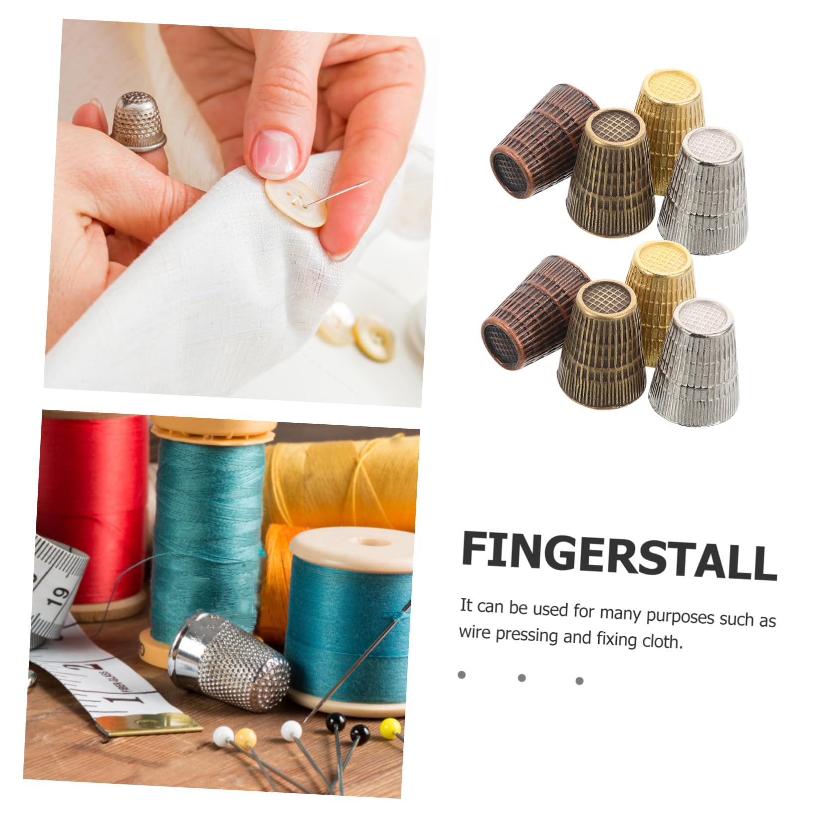 STOBOK 40piezas De Vintage Protector De Dedos Para Accesorios De Costura Para Principiantes y Para y Manualidades