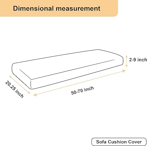 Miniatura 10 de Funda de cojín elástica para sofá, funda de cojín de punto para asiento de caravana, protector de muebles reversible en sala de estar (cojín de