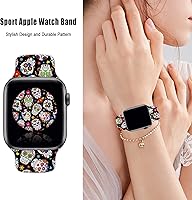 Vista 40 de Watch Band Compatible with Apple Watch 38mm 40mm 41mm 42mm 44mm 45mm for Women Men Sport Silicone Wristbands Strap for IWatch Series 7 6 5 4 3 2 1