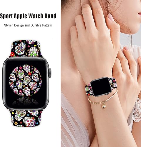 Miniatura 40 de Watch Band Compatible with Apple Watch 38mm 40mm 41mm 42mm 44mm 45mm for Women Men Sport Silicone Wristbands Strap for IWatch Series 7 6 5 4 3 2 1