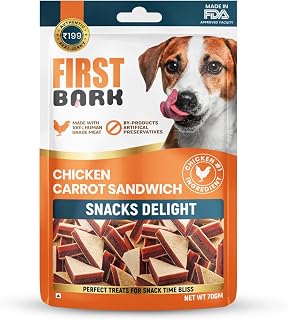 First Bark Dog Treats for Adult Dog & Puppy – Snack Delights Chicken Jerky for Dogs, Small Dogs & Shih Tzu | Dog Snacks & ... Price In India