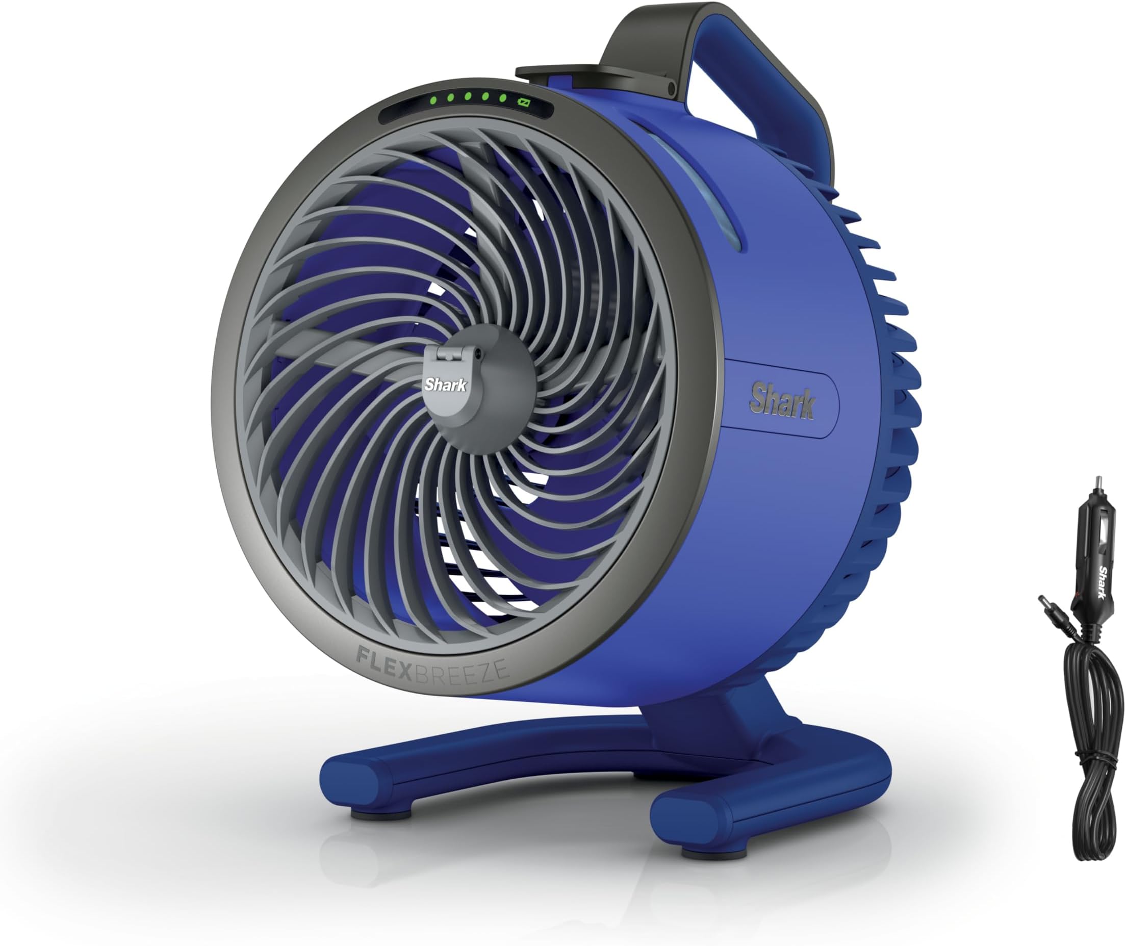 Shark FlexBreeze HydroGo Fan + Car Charger — Ultra-powerful portable fan that mists indoors & outdoors. Long lasting battery, 5 speeds, 2 bonus modes, & evaporative misting, Violet, FA052QLV