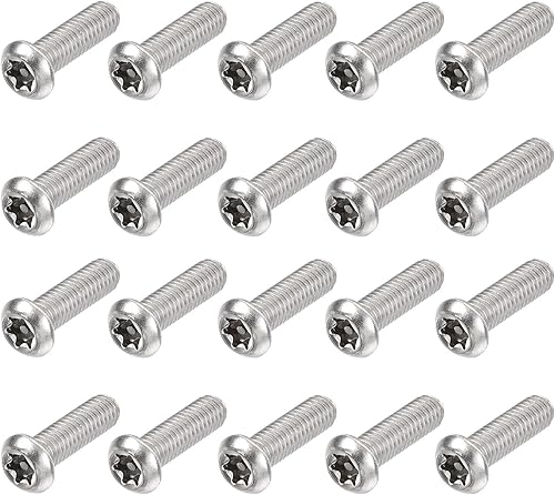 Miniatura 16 de uxcell Tornillo de máquina de seguridad Torx M4x16mm, 20 tornillos de cabeza plana en la columna interior, pernos de sujeción de acero inoxidable 304
