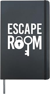 Escape Room Gift Vintage Key Locked Room Game Adventure Hardcover Journal, Black