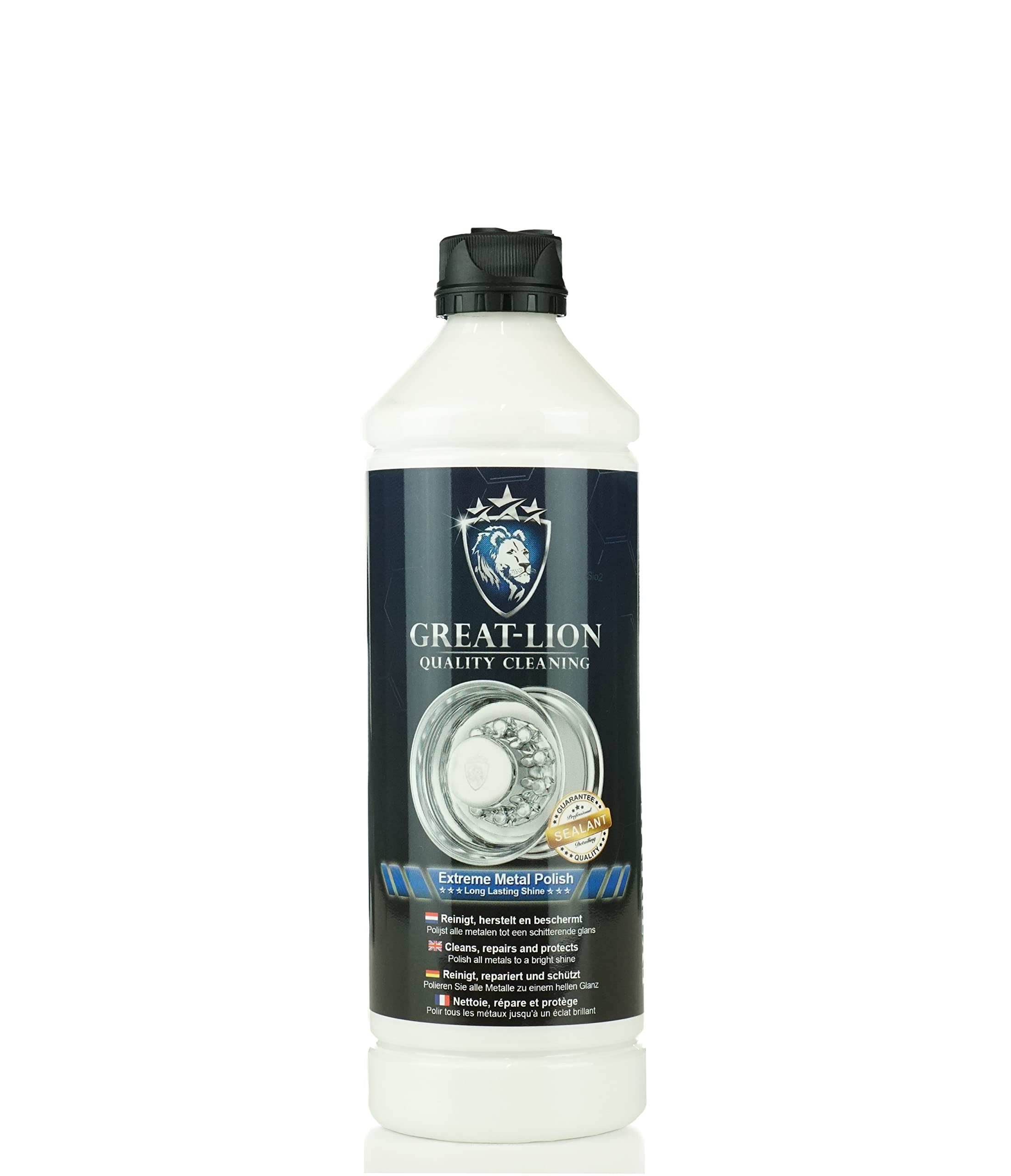 Polished Great Lion Extreme Metall Politur, Chrom Politur für Aluminium, Kupfer, Bronze, Chrom, Edelstahl (450 Gram) NUR BEI POLISHED gibt es das Produkt inklusive diesem Tuch !!