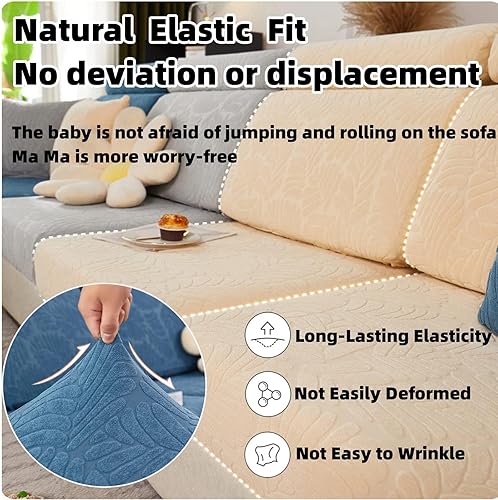 Miniatura 4 de Disayu Fundas de sofá mágicas 2024, fundas universales resistentes al desgaste, lavables en forma de L, fundas de cojín elásticas para sofá