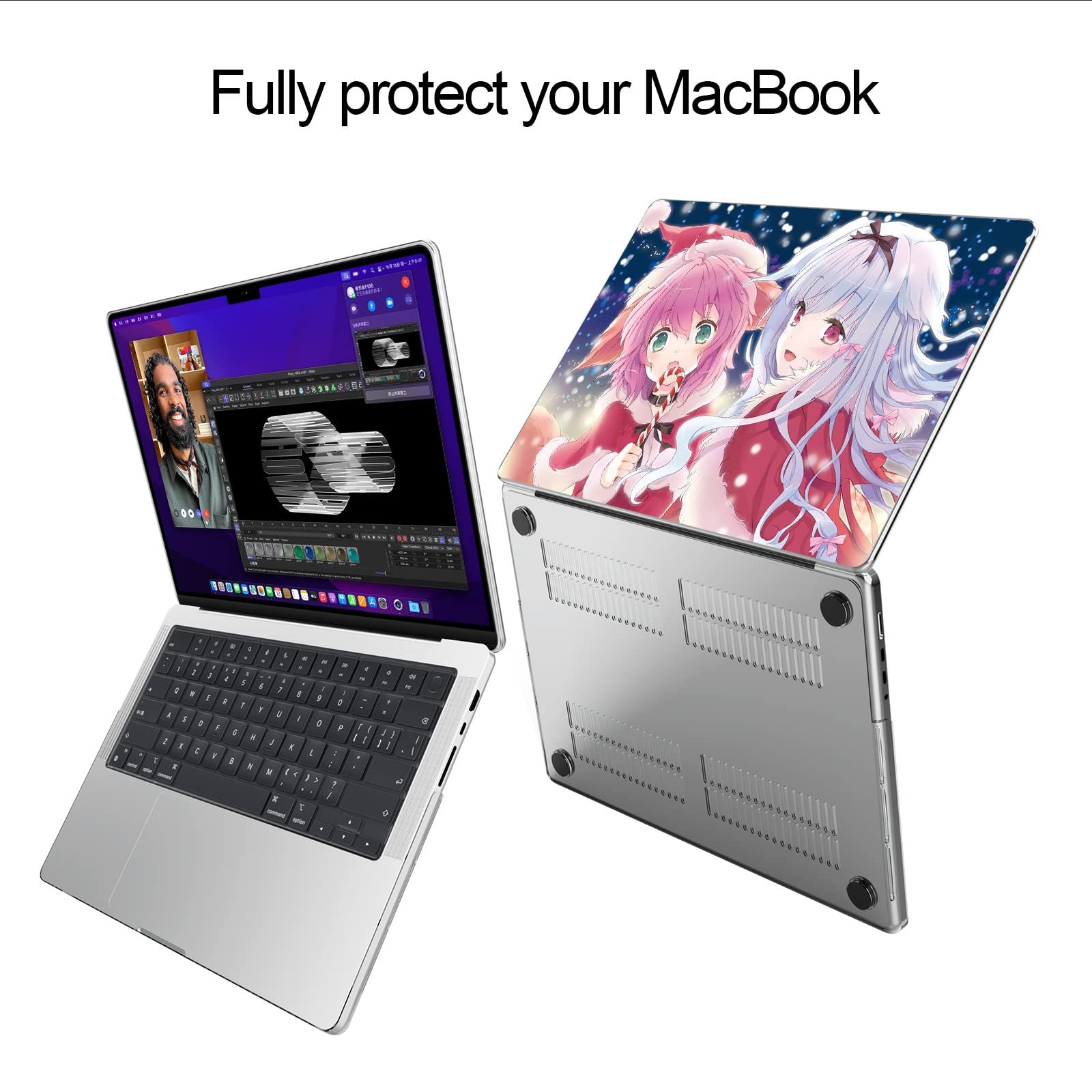 SanMuFly Compatible with MacBook Pro 14 inch Case 2023 2022 2021