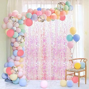 rainbow garland macaron balloons 202pcs curtain