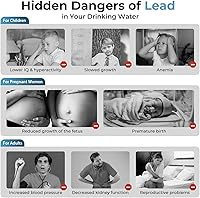 Vista 7 de iSpring WGB21B-PB Sistema de filtración de agua de 2 etapas para toda la casa con bloque de carbono de 10" x 4.5" FC15B y filtro reductor de plomo