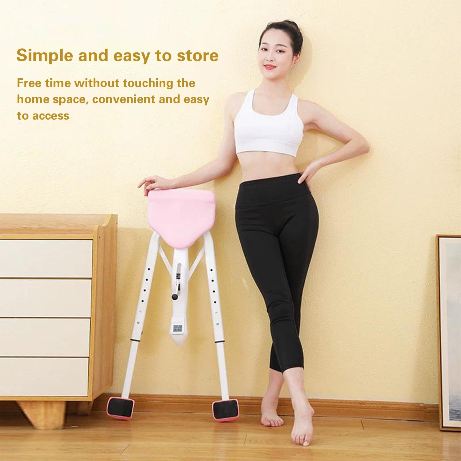 Macchina per allungare le gambe pieghevole, macchina per allungare le gambe per impieghi gravosi, versatile, flessibile, per casa e palestra.
