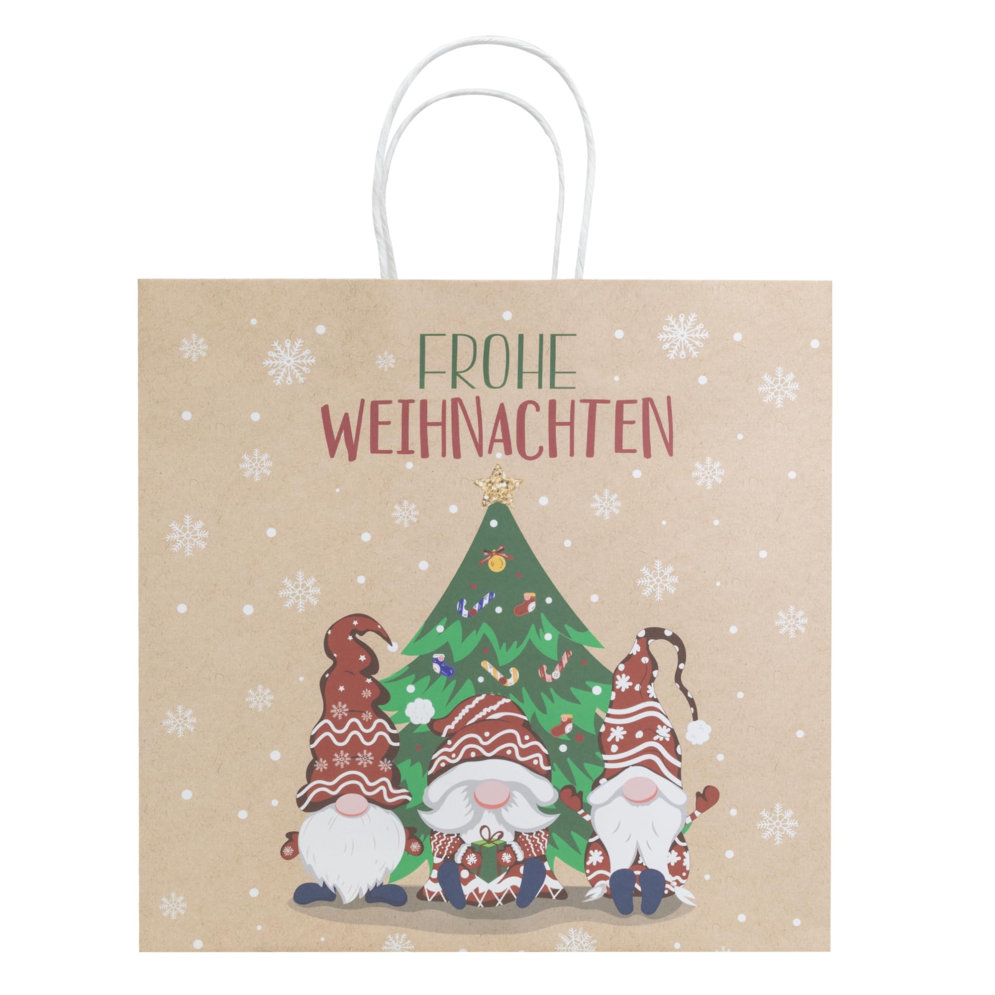 Idena 30512-12 Gift Bags Merry Christmas, Pack of 12, Gift Bags in the Size 28 x 28 x 15 cm, Paper Bags Christmas - Image 3