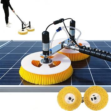 Double Head Solar Panel Cleaning Equipment, Solar Panel Cleaning Machine,Solar Panel Cleaning Rotating Brush,Rotary Large Density Cleaning Brush and Electric WaterMains Electricity,7.5M