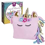 Unicorn Pillow Kit - No Sew Unicorn Craft Kit - Gifts for Girls, Arts and Crafts for Kids Ages 4-8 - Unicorn Toys for 6 Year Old Girl Gifts, Birthday, Easter, Toddlers, Teens