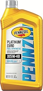 Pennzoil Platinum Euro Full Synthetic 5W-40 Motor Oil (1-Quart, Single)