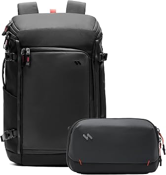 Inateck Rucksack, 10.2 gal 40 L Mens Large Capacity, Business Backpack, TSA Carry-On Compatible, Waterproof, Security Backpack, Splashproof, Electronic Accessory Organizer, Travel Storage Bag Set