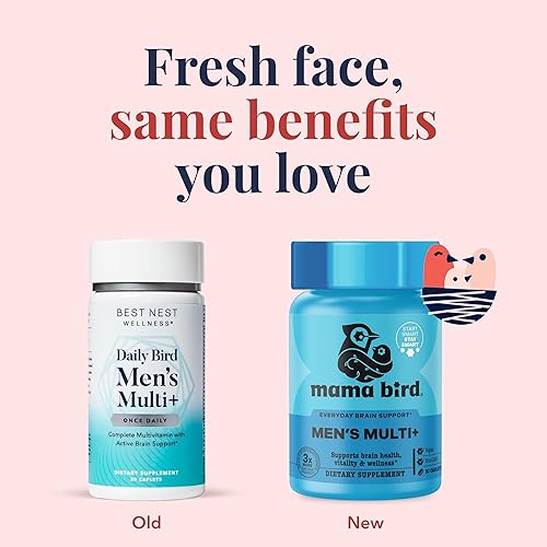 Miniatura 3 de Daily Bird Multi+, metilfolato, metilcobalamina (B12), multivitaminas, probióticos, mezcla orgánica de alimentos enteros naturales, suplemento