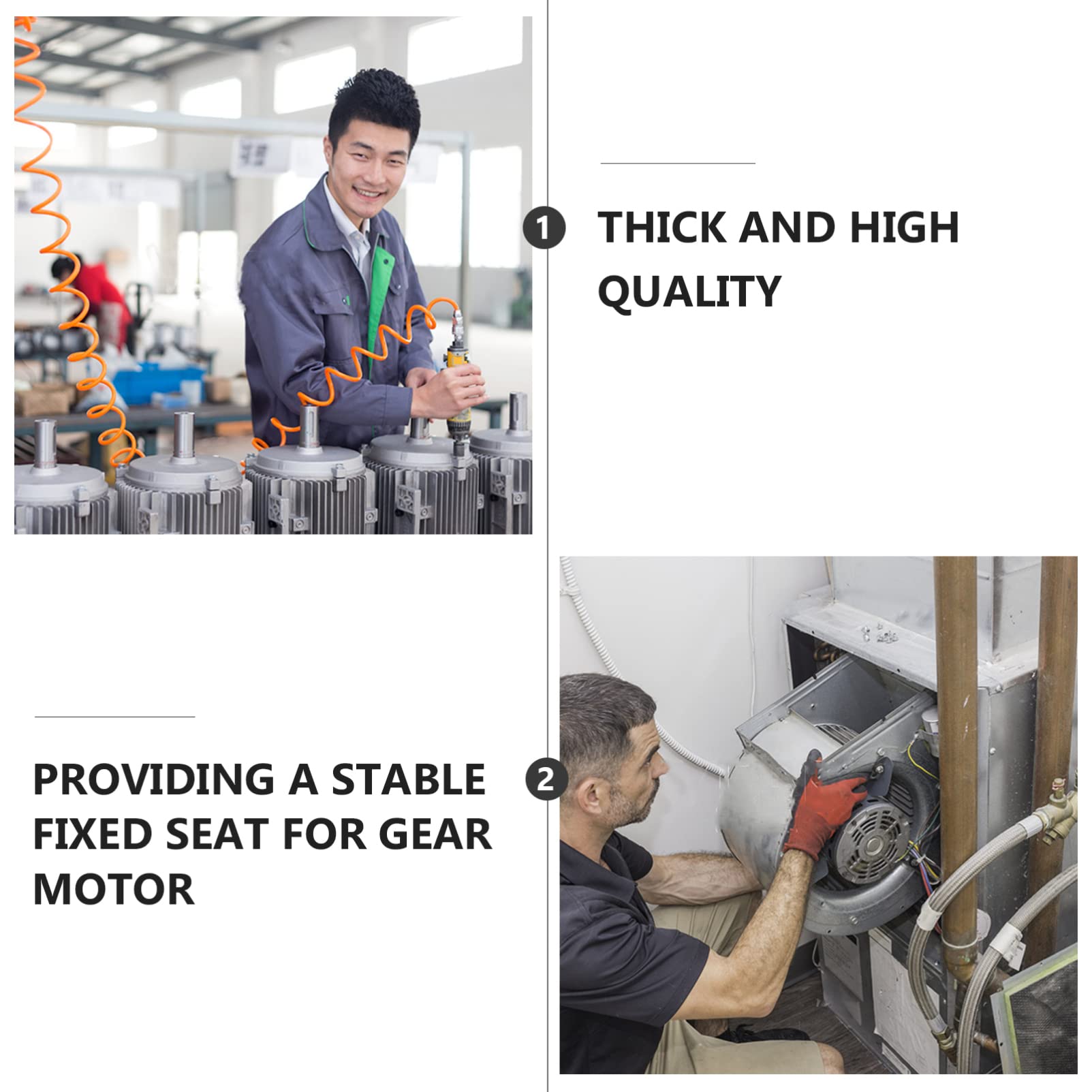 HOLIDYOYO 4Sets Horizontal Motor Bracket Holders Durable Motor Mounts for Stands Tools Easy Installation with Precision Cut for Gear Reduction