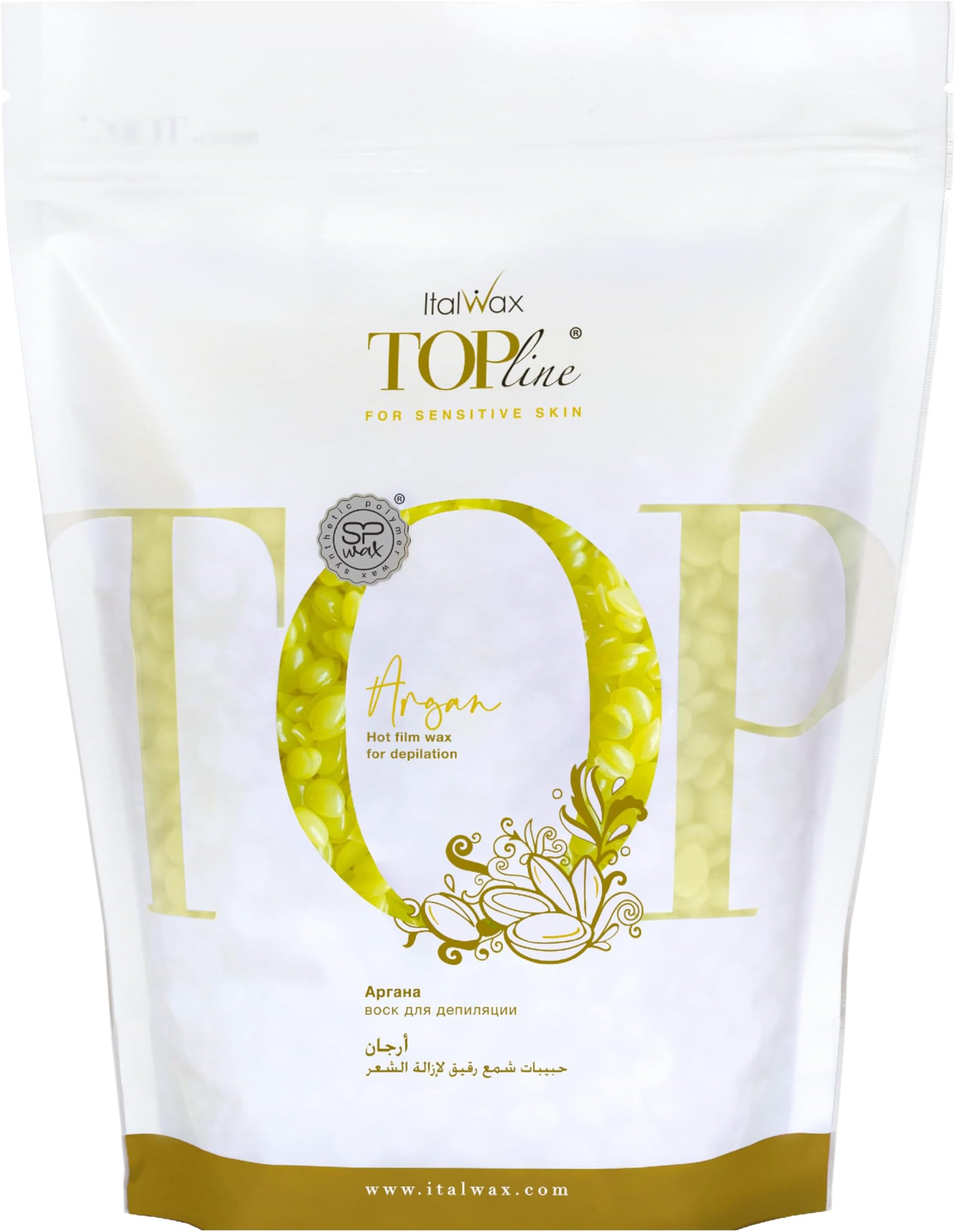 Top Line Hot Film Wax In Sack 750 G, Argan