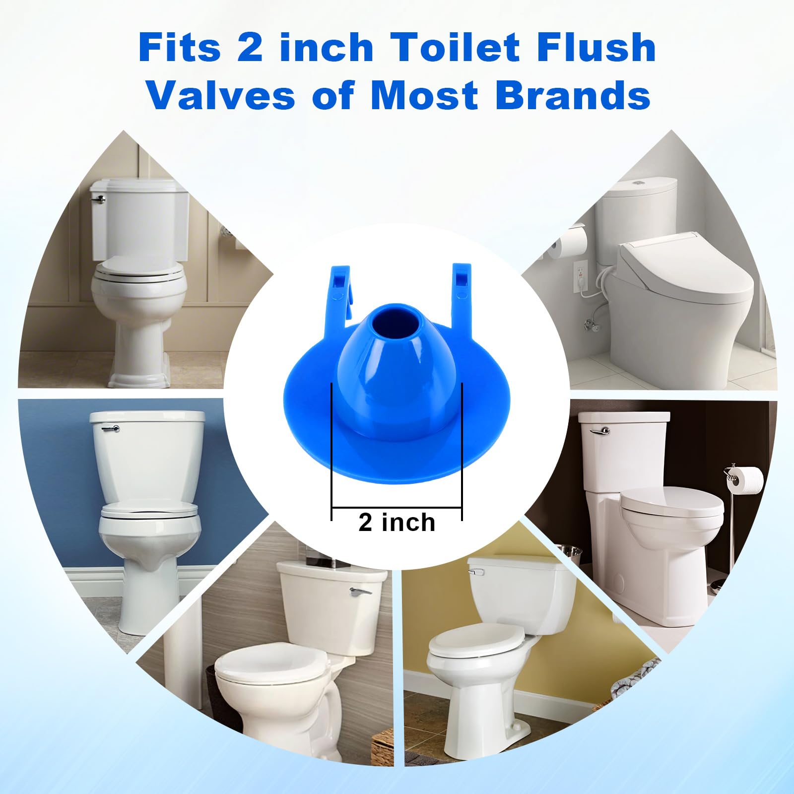 2-Inch Universal Toilet Flapper Replacement - Fits Kohler, Toto, American Standard