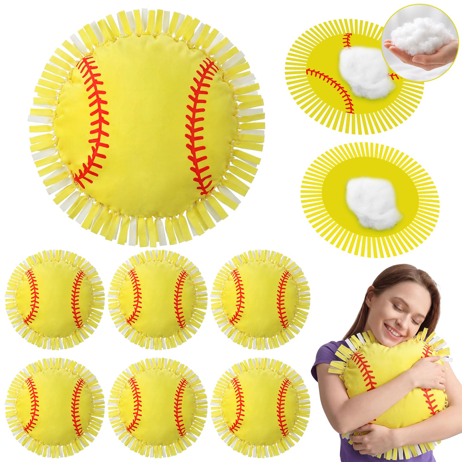 Oreiller softball sans couture pour activité enfant manuelle