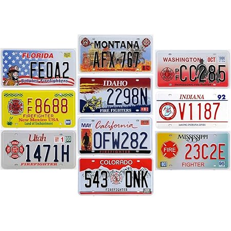 Plaques D'immatriculation USA New Jersey - Répliques Métal Pour Collection Ou Déco