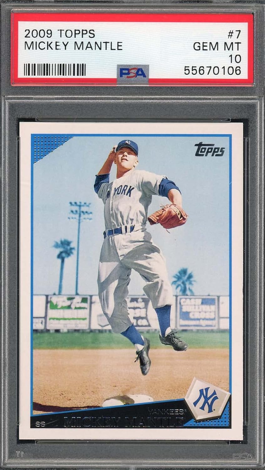 Mickey Mantle 2009 Topps Baseball Card #7 Graded PSA 10
