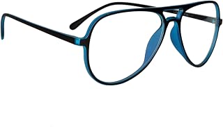 Peter Jones Black/Blue Unisex Aviator Optical Frame (2888BBL) Price In India