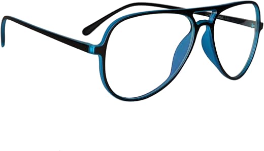 Peter Jones Black/Blue Unisex Aviator Optical Frame (2888BBL)