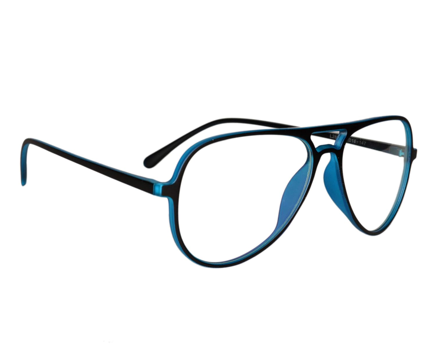Peter Jones Black/Blue Unisex Aviator Optical Frame (2888BBL)
