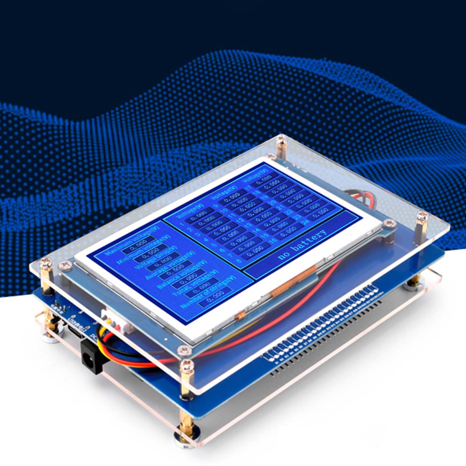Probador de voltaje de batería y batería, detector de probador de voltaje de batería, tarjeta de expansión de probador de 24 cuerdas para probar paquetes de 1 a 24S