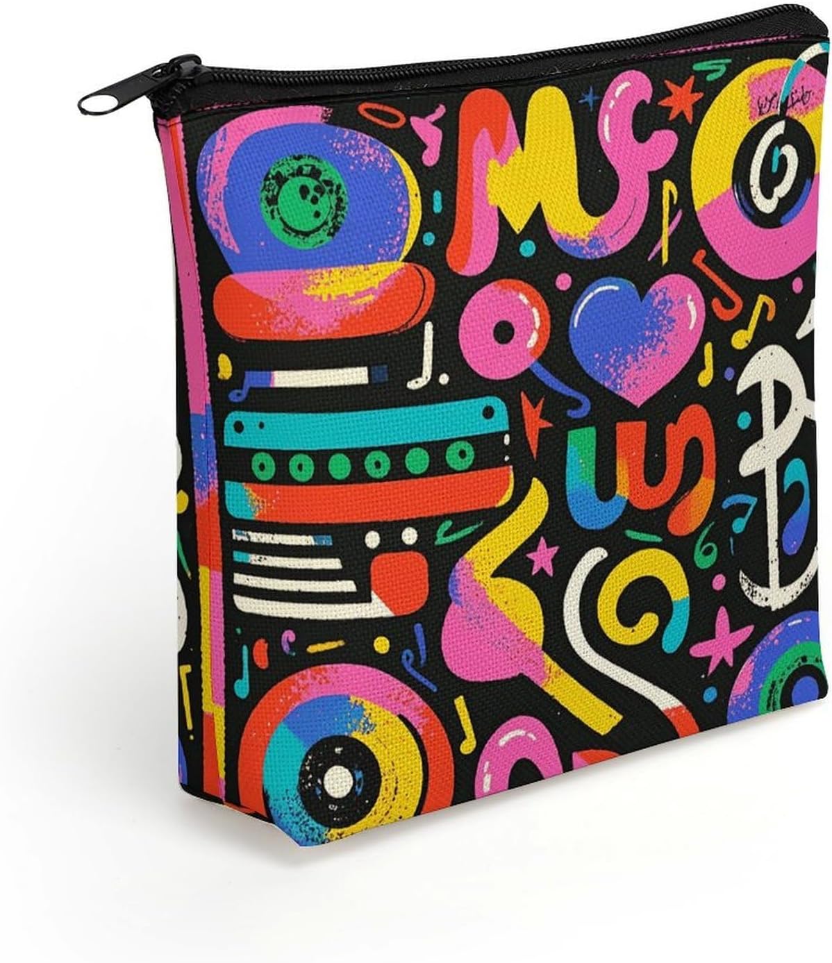 Music Graffiti Style Makeup Storage Bag Cosmetic Bag