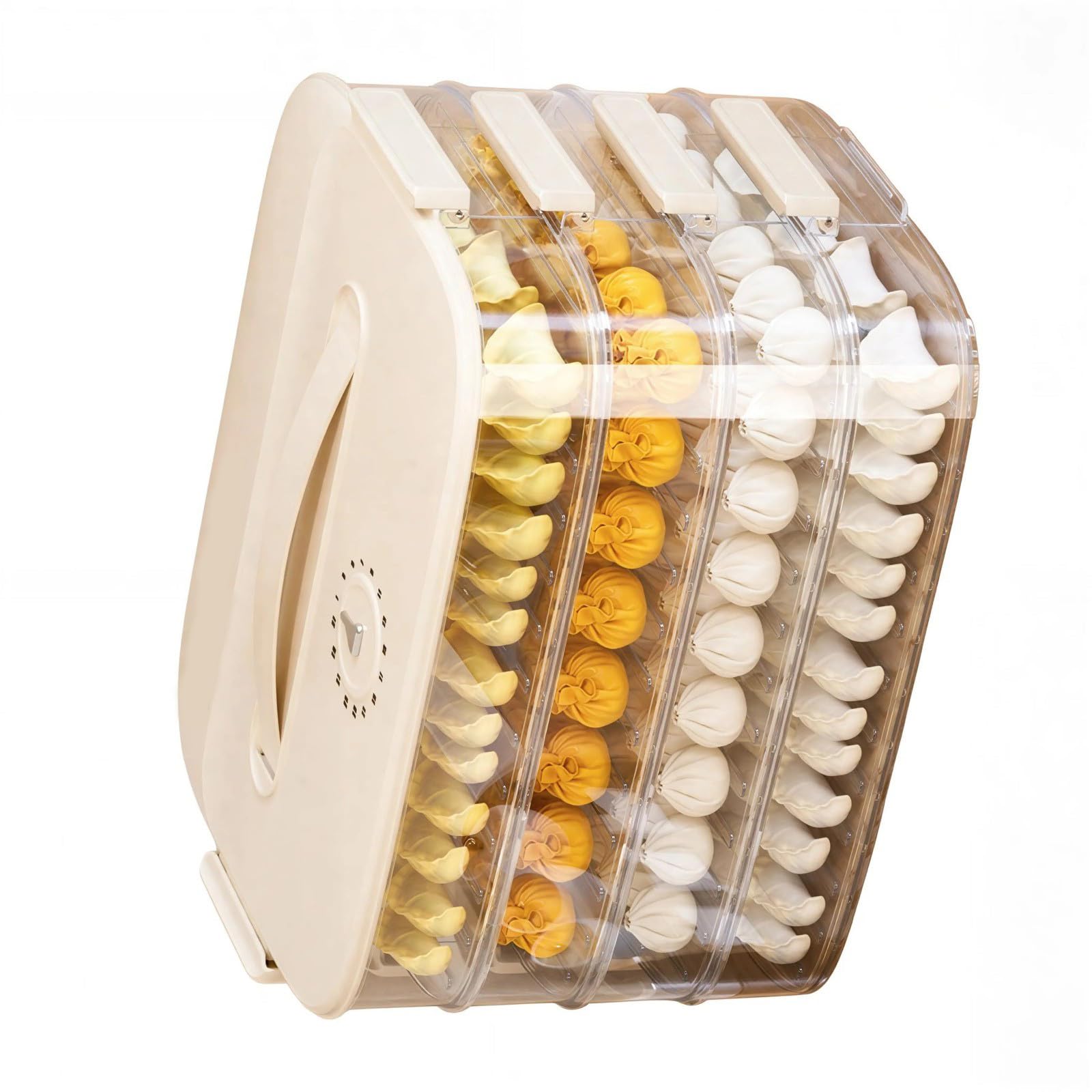 Hrtyvhin A Dumpling Nd Wonton Storage Container With Compartments For Organized Freezing Crafted From Pp For Refrigerator Use Food Storage Container