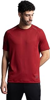 Jockey MV16 Men's Nylon Regular Fit Lightweight Microfiber Solid Round Neck Active Wear T-Shirt with Breathable Mesh Price In India