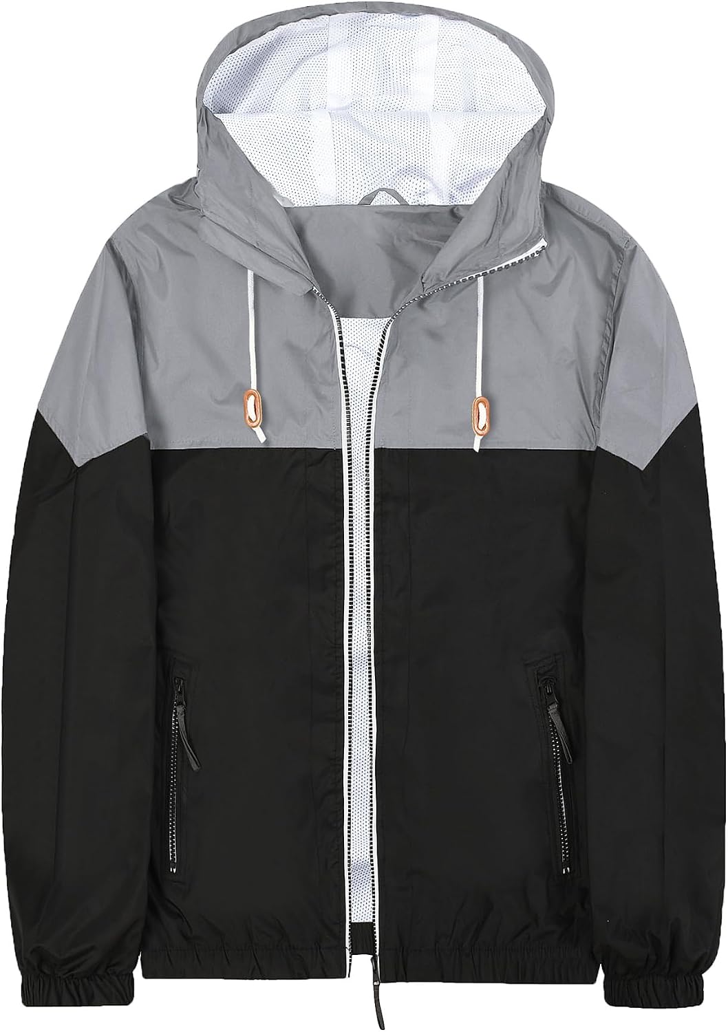 Mens Lightweight Windbreaker Jacket Hooded WindBreaker Jacket Water Resistant Outdoor Jacket