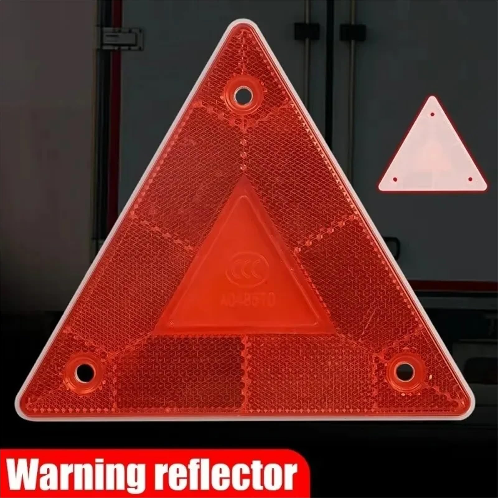 4/3 stücke Rote Dreieck Reflektoren Hinten Sicherheit Warnung for Anhänger Fahrrad Motorrad Lkw Boot Auto Zubehör FüR Lkw(4pcs red)