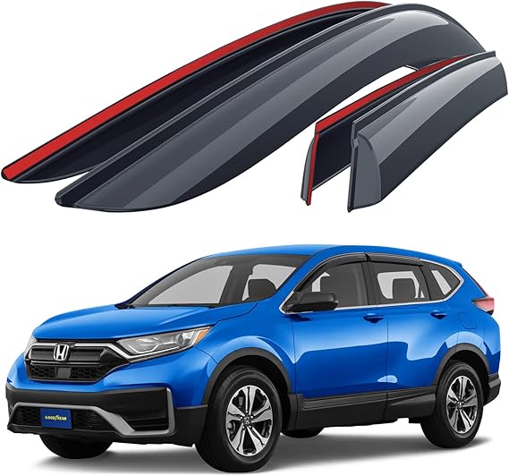 Goodyear Shatterproof Side Window Deflectors for Honda CRV (CRV) 20172022 SUV, Rain Guards