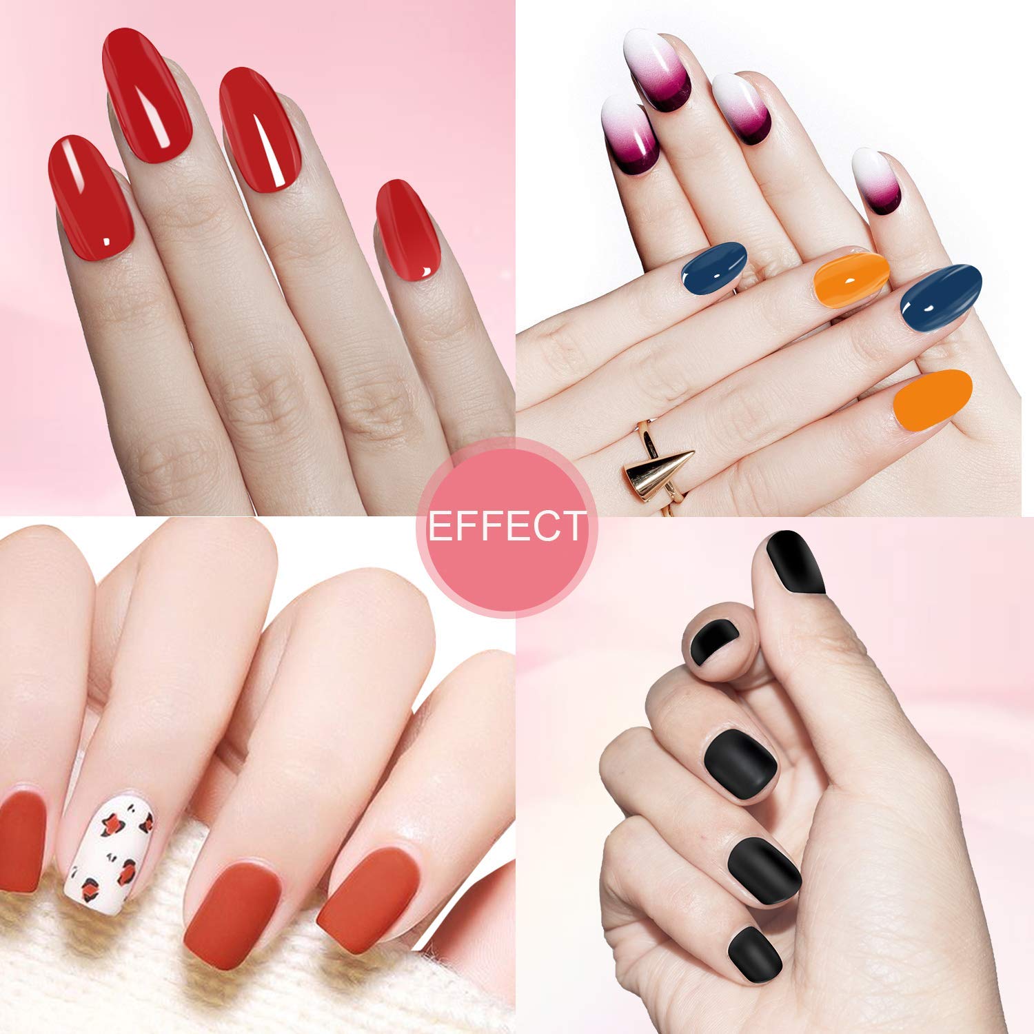 ab gel Gel Top Coat Matte Nail Polish Set, No Wipe Gel Base and Top Coat Nail Polish, Soak Off UV LED Clear Nail Polish Matte Top Coat, 12 ml Each Bottle (Pack of 3)