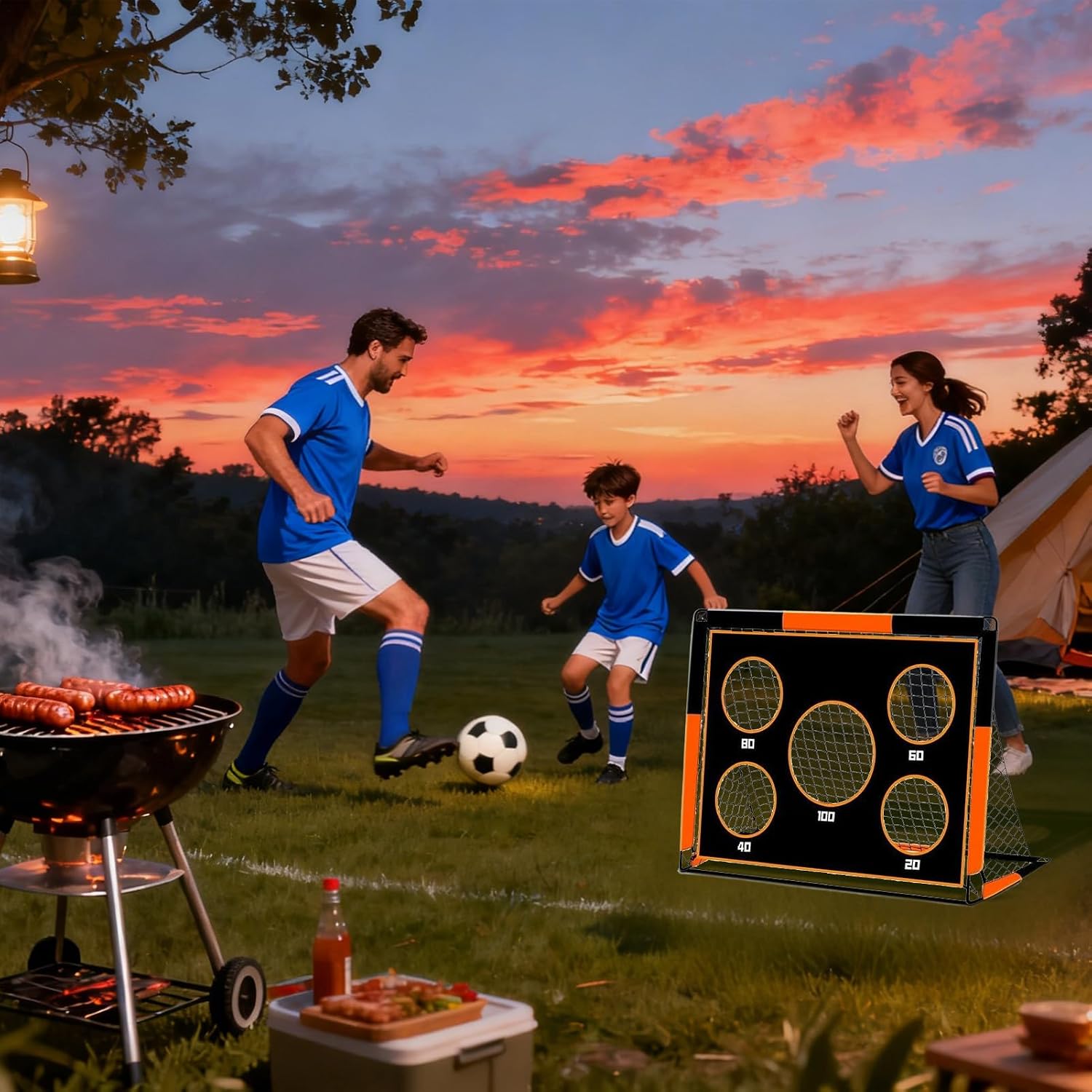 Backyard Soccer Goals, Outdoor Sport Training Net, 4x3ft Soccer Net for Kids, Sturdy PVC for Teens and Children, Excellent Equipment for Playground, Perfect for Yard and Lawn Games