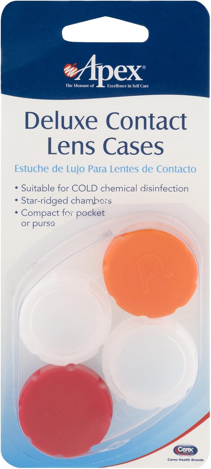 Apex Deluxe Contact Lens Cases 2 Each