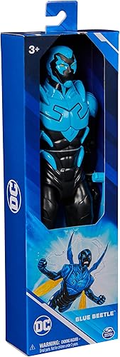 Miniatura 8 de DC Comics, Blue Beetle Figura de acción con alas, 12 pulgadas, fácil de posar, juguetes coleccionables de superhéroes para niños y niñas, a partir