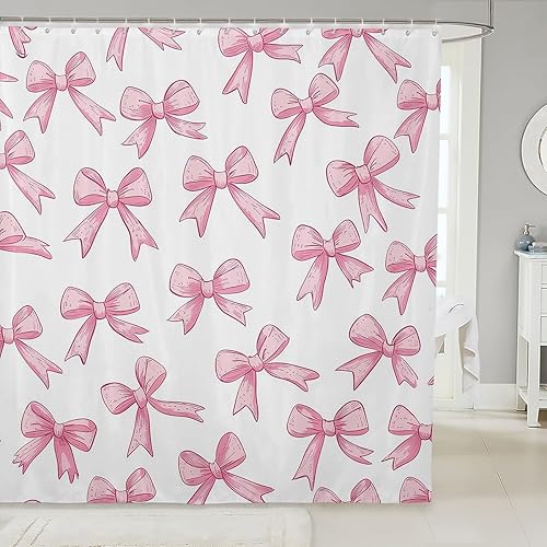 Miniatura 16 de Feelyou Cortinas de ducha de tela de cerezo rojo, cortina de ducha para niños y niñas, dibujos animados, frutas, alimentos, baño, accesorios