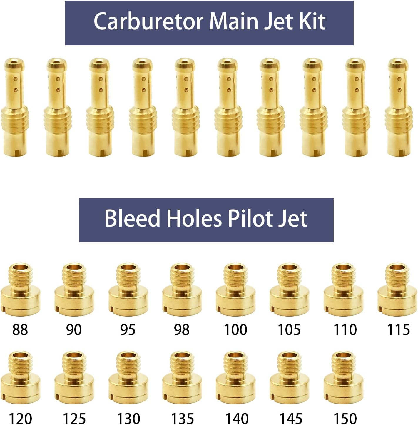 Anxingo 25 Pcs Carburetor Main Jet Pilot Slow Jet Kit Replacement for Mikuni VM22/210 VM24 VM26 VM30 125cc 150cc 200cc 250cc Dirt Pit Bike