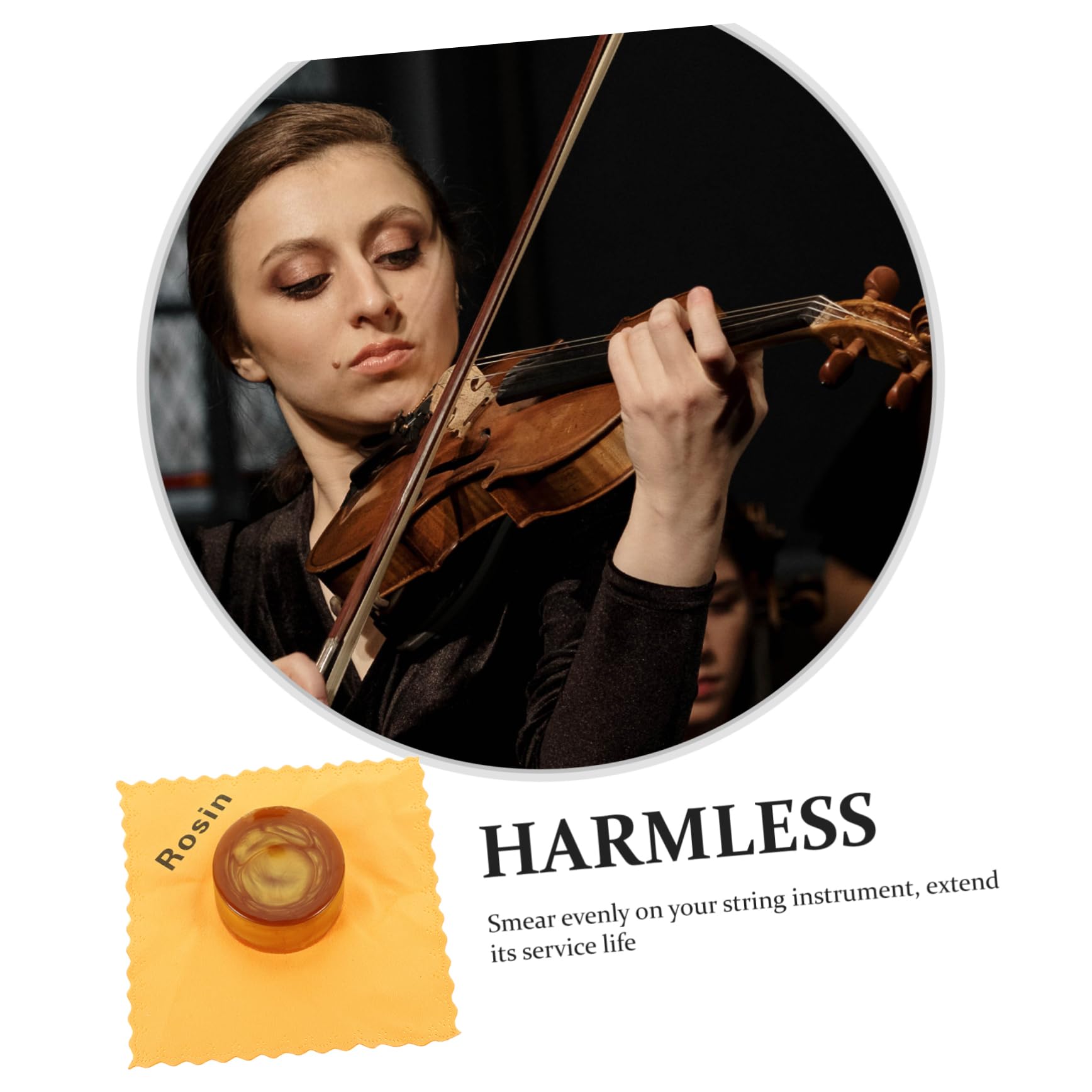 HANABASS Low Dust Natural for Violin and Instrument String Maintenance Tool Upgraded Powder Random Cloth Color for Musicians and String Instruments