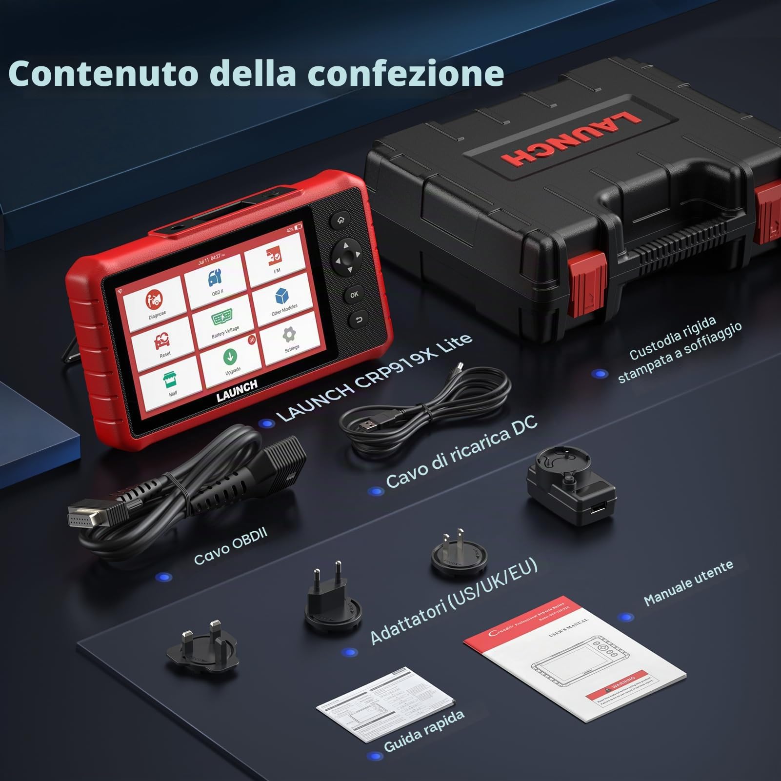 LAUNCH X431 CRP919X Lite Diagnostico OBD2, Strumento di Scansione Bidirezionale Scanner per Tutti i Sistemi, 32+ Servizi, Autenticazione FCA AutoAuth, AutoVIN, 2 Anni di Aggiornamenti Gratuiti