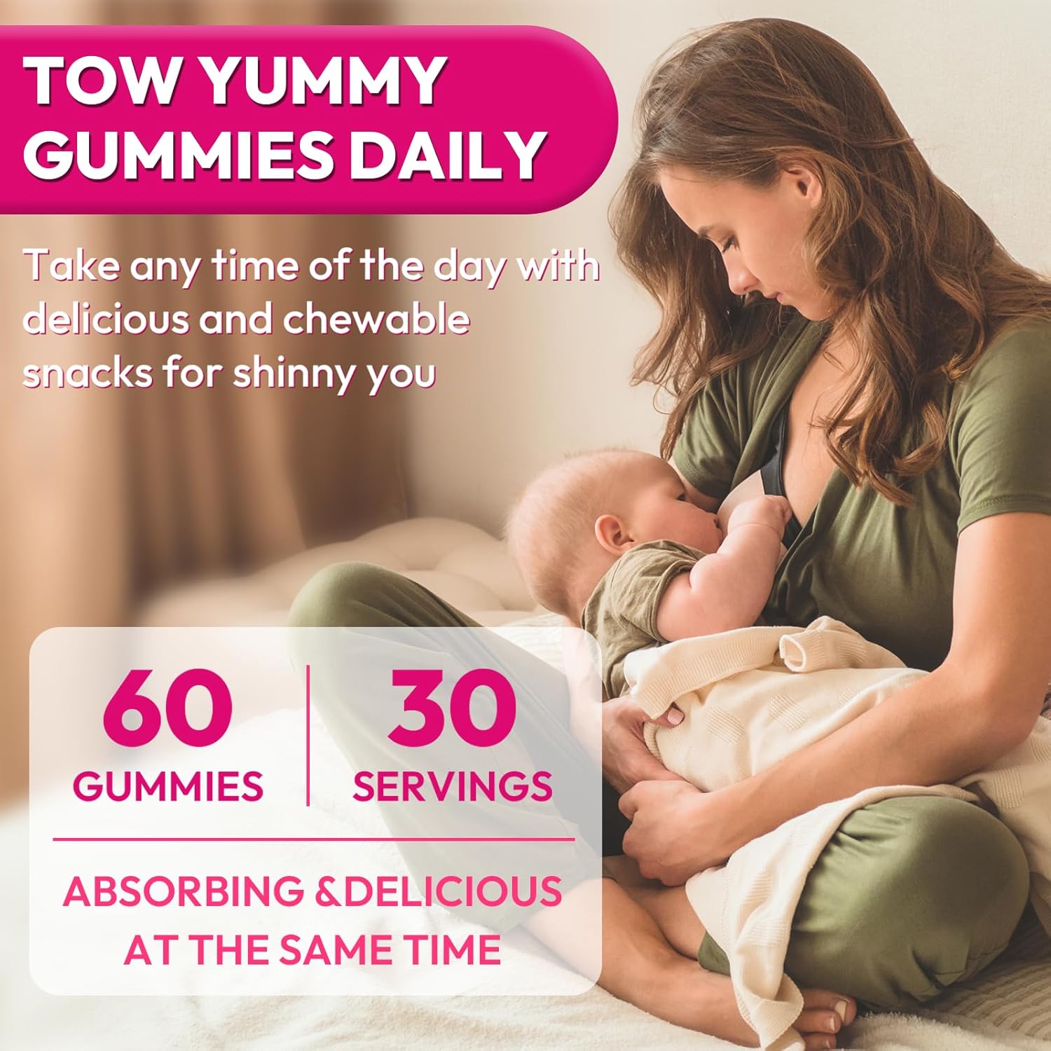 Lactation Supplement, Postpartum Lactation Support Gummies for Breastfeeding, with Milk Thistle and Postnatal Vitamins As Breast Milk Supply Booster, Recovery, Hair Growth, 60 Count Sugar Free & Vegan - Image 8