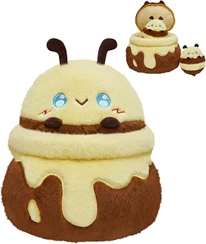 OLAOLA Bee Stuffed Animals, 11.8 Inch Bee Plush with 2 Babies for Kids
