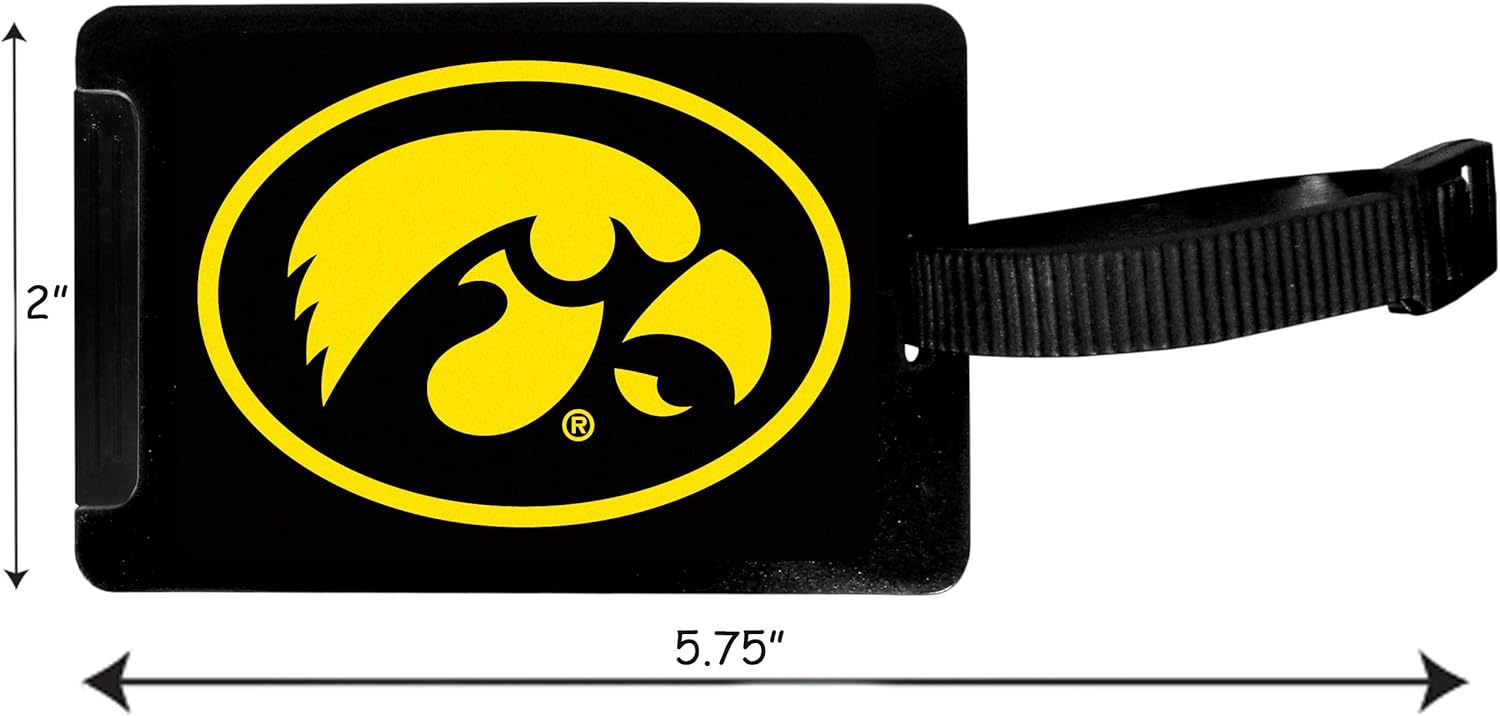 Siskiyou NCAA Iowa Hawkeyes Luggage Tag, 2 pk, Black