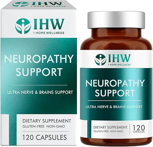 IHW Salvador de nervios para neuropatía, 120 cápsulas de suplementos de neuropatía, con 600 mg de ácido alfa lipoico y vitaminas B, nervios