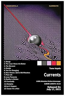 Tame Impala Poster Currents Music Posters Canvas Poster Wall Art Decor Print Picture Paintings for Living Room Bedroom Decoration Unframe-style Unframe-style12x18inch(30x45cm)